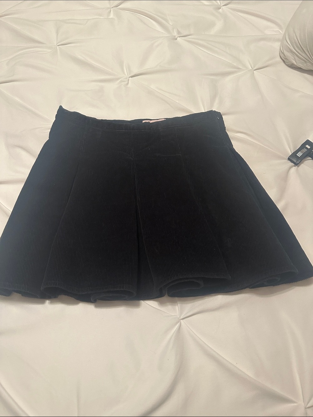 SO Black Corduroy Skater Skirt